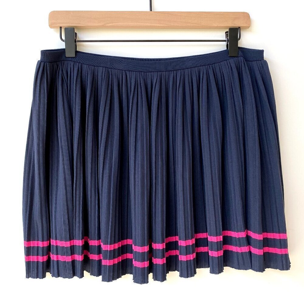 Juicy Couture Navy & Pink Pleated Tennis Mini Skirt Size S/M